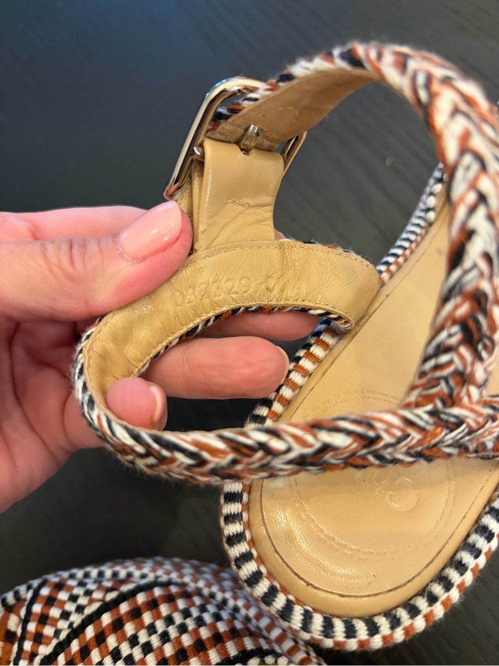 Chloe Odina Braided-Straps Cotton Platform Sandals - Picture 15 of 16